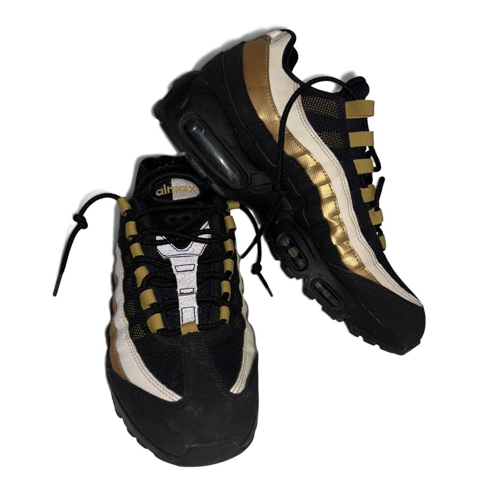 7.5 Nike Air Max 95 Recraft Black Elemental Gold Sneakers Shoes NoBox/NoSole